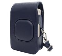 Borsa portaoggetti adatta per Instax mini liplay+, custodia protettiva in poliuretano per fotocamera, custodia portatile con tracolla, mini borsa in pelle impermeabile e resistente all'umidità, Blu