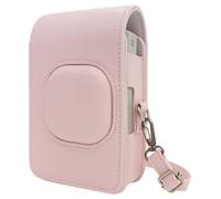 Borsa portaoggetti adatta per Instax mini liplay+, custodia protettiva in poliuretano per fotocamera, custodia portatile con tracolla, mini borsa in pelle impermeabile e resistente all'umidità, rosa