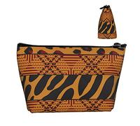 Borsa portaoggetti alla moda Trama della pelle di giraffa africana Borsa piccola per cosmetici con cerniera liscia, astuccio portatile resistente per matite per trucco per ufficio scuola all'aperto