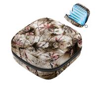 Borsa portaoggetti colorata astratta senza cuciture con fiori ad acquerello e salviettine, grande sacchetto mestruale con cerniera, per assorbenti mestruali, per ragazze e donne
