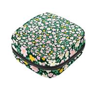 Borsa portaoggetti colorata con motivo floreale ditsy, borsa per il primo ciclo mestruale per donne e ragazze, sacchetto per coppette mestruali femminili porta tamponi mestruali