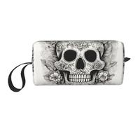 Borsa portaoggetti compatta con stampa di teschio messicano, borsa da trasporto minimalista, grande capacità per il trasporto protettivo