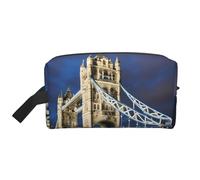 Borsa portaoggetti con cerniera con stampa Tower Bridge a Londra, accessori da viaggio, borsa per articoli da toeletta, borsa portatile per articoli da toel