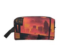 Borsa portaoggetti con stampa bandiera della Bolivia - Borsa da toilette da viaggio resistente, accessorio da imballaggio in tela portatile per tutti i giorni, palestra e viaggi, Miami., taglia unica