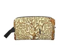 Borsa portaoggetti con stampa di farfalle bianche e dorate, borsa da viaggio resistente, accessorio da viaggio in tela per tutti i giorni, palestra e viaggi, Albero della vita, taglia unica