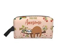 Borsa portaoggetti con stampa di farfalle bianche e dorate, borsa da viaggio resistente, accessorio da viaggio in tela per tutti i giorni, palestra e viaggi, Sei impressionante bradipo, taglia unica