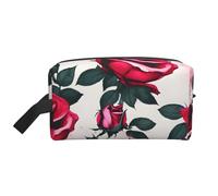 Borsa portaoggetti con stampa di lucciole e lanterne, elegante trousse da viaggio e da viaggio, accessorio per viaggi, uso in palestra, Fiori Rosa Fiori, taglia unica