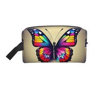 Borsa portaoggetti con stampa di lucciole e lanterne, elegante trousse da viaggio e da viaggio, accessorio per viaggi, uso in palestra, Farfalla colorata., taglia unica