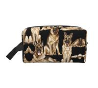 Borsa portaoggetti con stampa di lucciole e lanterne, elegante trousse da viaggio e da viaggio, accessorio per viaggi, uso in palestra, Pastore Tedesco, taglia unica