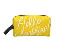 Borsa portaoggetti con stampa di rana verde, borsa da toilette da viaggio resistente, accessorio da imballaggio in tela portatile per tutti i giorni, palestra e viaggi, Buon Ciao Sunshine, taglia