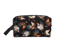 Borsa portaoggetti con stampa Golden Retrievers - Borsa da toilette da viaggio resistente, astuccio portatile per trucchi e cosmetici con cerniera, Galli francesi, taglia unica