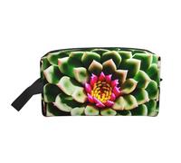 Borsa portaoggetti con stampa Happy St Patrick's Day, elegante beauty case da viaggio, accessorio da viaggio per viaggi, palestra, Fiore di cactus in fiore, taglia unica