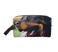 Borsa portaoggetti con stampa mimetica digitale - Borsa da toilette da viaggio resistente, accessorio da imballaggio in tela portatile per tutti i giorni, palestra e viaggi, Cane Rottweiler (1