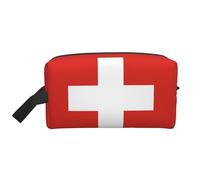 Borsa portaoggetti con stampa mimetica digitale - Borsa da toilette da viaggio resistente, accessorio da imballaggio in tela portatile per tutti i giorni, palestra e viaggi, Bandiera Svizzera, taglia