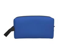 Borsa portaoggetti con stampa spiaggia di sabbia bianca - Borsa da toilette da viaggio resistente, custodia portatile per trucchi e cosmetici con cerniera, Blu Oltremare, taglia unica