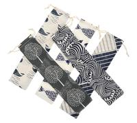 Borsa Portaoggetti Coulisse in Cotone e Lino 5 Pezzi Stili multipli