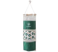 Borsa portaoggetti da appendere a parete, organizer per armadio, biancheria intima e calzini, multistrato, a prova di umidità, con tasca da appendere (verde, M)