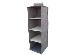 Borsa portaoggetti da appendere all'armadio, con scomparto intermedio per cassetti, organizer portatile da appendere nell'armadio (grigio, L)