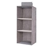 Borsa portaoggetti da appendere all'armadio, con scomparto intermedio per cassetti, organizer portatile da appendere nell'armadio (grigio, M)