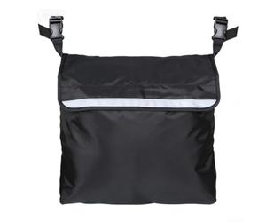 Borsa portaoggetti da appendere per sedie a rotelle e camminatori utilizzando tessuto Oxford con trattamento in PVC su entrambi i lati per difendere l'umidità