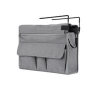 Borsa portaoggetti da appendere sotto la scrivania, organizer per documenti Maga-zine e A4, porta documenti da scrivania laterale per cancelleria, nessun montaggio richiesto, grigio
