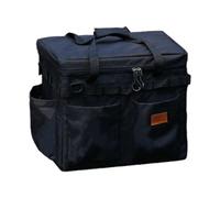 Borsa portaoggetti da campeggio, impermeabile, borsa portaoggetti da campeggio con manici, borsa da campeggio con cerniera, grande borsa quadrata da picnic, borsa per riporre pentole e padelle, Nero ,