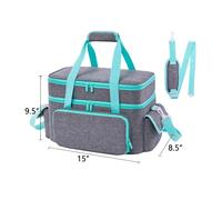 Borsa portaoggetti da cucire in poliestere con tracolla e tasche staccabili