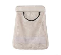 Borsa portaoggetti da parete in rete non perforata, organizer per dietro la porta, sacchetti della spazzatura da cucina, tasca a rete da appendere, colore nero (bianco)