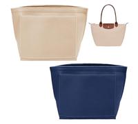 Borsa Portaoggetti Foderata In Tasca In 2 Pezzi, Accessori Per Borse, Borsa Per Cosmetici In Feltro, Borsa Da Toilette, Borsa Portaoggetti Multifunzione, Borsa Portaoggetti Multiscomparto