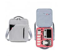 Borsa portaoggetti for accessori for droni, borsa a tracolla, valigia compatibile con Mini 4 Pro RC 2/RC-N2(Grey Red)