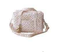 Borsa portaoggetti for mamma Borsa a tracolla multifunzionale Borsa a tracolla leggera trapuntata floreale in cotone moda portatile Per La Raccolta Di Salviette, Pannoli