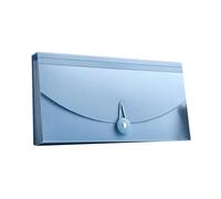 Borsa portaoggetti for ricevute aziendali, borsa portaoggetti impermeabile for ricevute, cartella portadocumenti espandibile con pulsante for biglietti da visita(Light Blue)