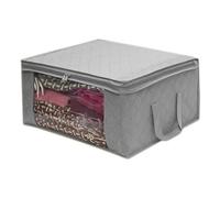 Borsa portaoggetti for trapunta for vestiti in tessuto non tessuto di grande capacità Scatola portaoggetti for coperta for maglione Custodia pieghevole for smistamento for la casa Para Ropa(Gray)