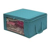 Borsa portaoggetti for trapunta for vestiti in tessuto non tessuto di grande capacità Scatola portaoggetti for coperta for maglione Custodia pieghevole for smistamento for la casa Para Ropa(Blue)