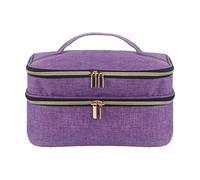 Borsa portaoggetti impermeabile per cucito: organizer da 11×7,5×6 pollici con scomparti multipli, supporto per kit artigianale con cerniera bidirezionale | nozioni di cucito, borsa porta ago