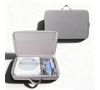 Borsa portaoggetti in EVA, per robot Ecovacs W1S/W2S per la pulizia delle finestre, custodia rigida protettiva con design compatto, organizer portatile per robot pulitore vetri (grigio)