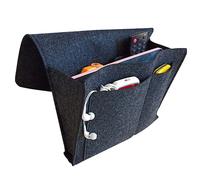 Borsa portaoggetti in feltro per letto/divano DarkGrey