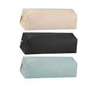 Borsa Portaoggetti In Pelle A 3 Pezzi, Astuccio Semplice E Alla Moda, Borsa Porta Pennelli Per Trucco, Borsa Portaoggetti Portatile, Borsa Portaoggetti Multifunzionale