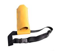 Borsa portaoggetti in pelle resistente al calore con cintura regolabile, cuciture rinforzate con rivetti, ampio porta elettrodi per un uso sicuro e comodo (giallo)