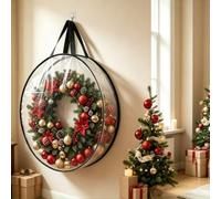 Borsa portaoggetti in PVC trasparente per albero di Natale, 90 cm | Vedere il contenuto istantaneamente, protegge da polvere e umidità, si adatta a grandi alberi, lunghezza 90 cm