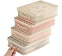 Borsa portaoggetti in rete per set di biancheria da letto ottimizzata per il posizionamento sotto il letto, con chiara visibilità e design ergonomico della maniglia frontale (riso)