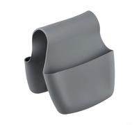 Borsa portaoggetti in silicone per lavello con base cava per sostenere la routine di pulizia quotidiana e ridurre il disordine (grigio)