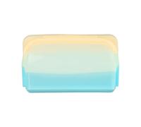 Borsa portaoggetti in silicone, riutilizzabile, a prova di perdite, design spesso e lavabile in lavastoviglie, ideale per snack, panini, carne, cereali, 19 x 12 cm o 19 x 17 cm