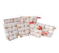 Borsa portaoggetti in tela coreana orso/scoiattoli Baby Essential Organizzatori Set Interno Impermeabile Viaggio Trucco Storage Pouch Impermeabile Sacchetto di Pannolino Sacchetto