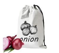 Borsa portaoggetti lavabile in tela per cipolle e patate, riutilizzabile lavabile con cordino di grandi dimensioni per alimenti vegetali, frutta e dispensa