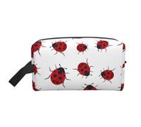 Borsa portaoggetti messicana con stampa di piastrelle di ceramica, borsa da viaggio resistente, accessorio da viaggio in tela per tutti i giorni, palestra e viaggi, Coccinella a sette stelle, taglia