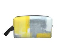 Borsa portaoggetti messicana con stampa di piastrelle di ceramica, borsa da viaggio resistente, accessorio da viaggio in tela per tutti i giorni, palestra e viaggi, Pittura d'arte astratta grigia e