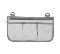 Borsa portaoggetti multifunzionale con tasca laterale for bracciolo della sedia a rotelle striscia riflettente, comoda borsa portautensili Borsa per sedia a rotelle(Grey)
