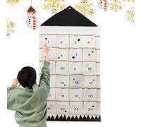 Borsa portaoggetti natalizia da parete, 24 tasche, calendario natalizio, organizer per ornamenti natalizi, montaggio a parete, decorazioni natalizie per la casa