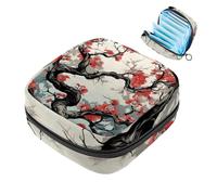 Borsa portaoggetti per assorbenti igienici, albero e fiore, 68, borsa per il primo ciclo mestruale, per ragazze e donne, sacchetto per coppette mestruali femminili